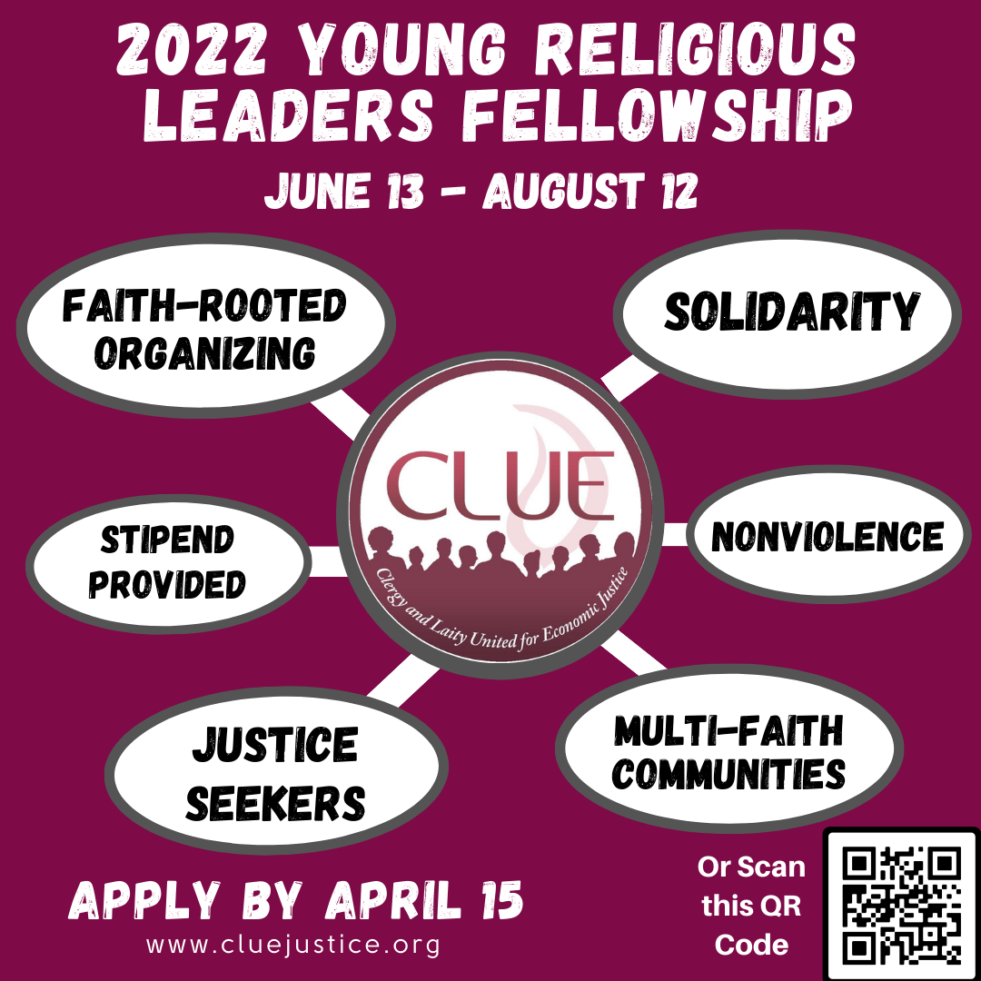 Young Religious Leaders Summer Organizing Fellowship is Now Accepting Applications!
