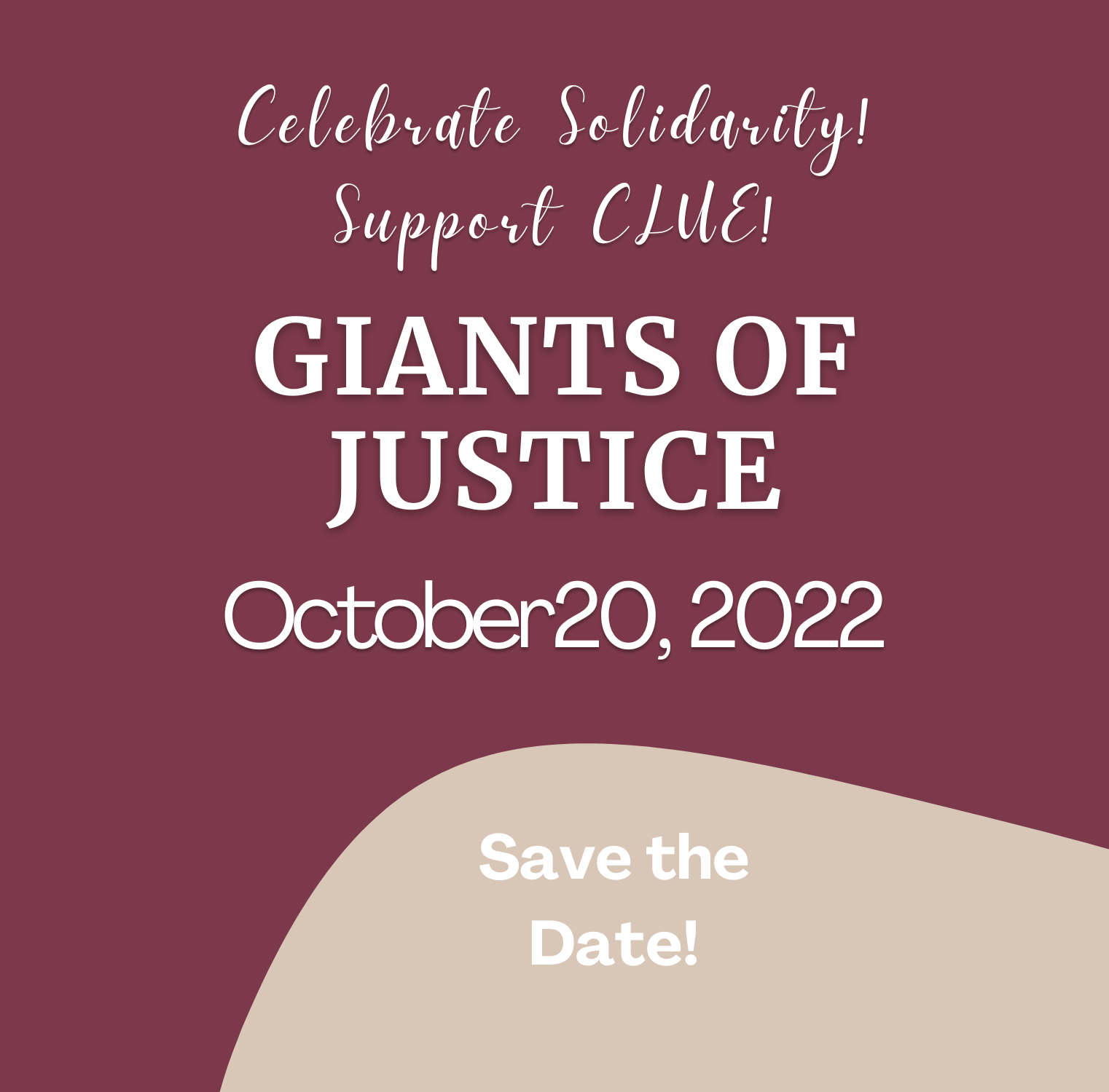 Join us for Giants of Justice!
