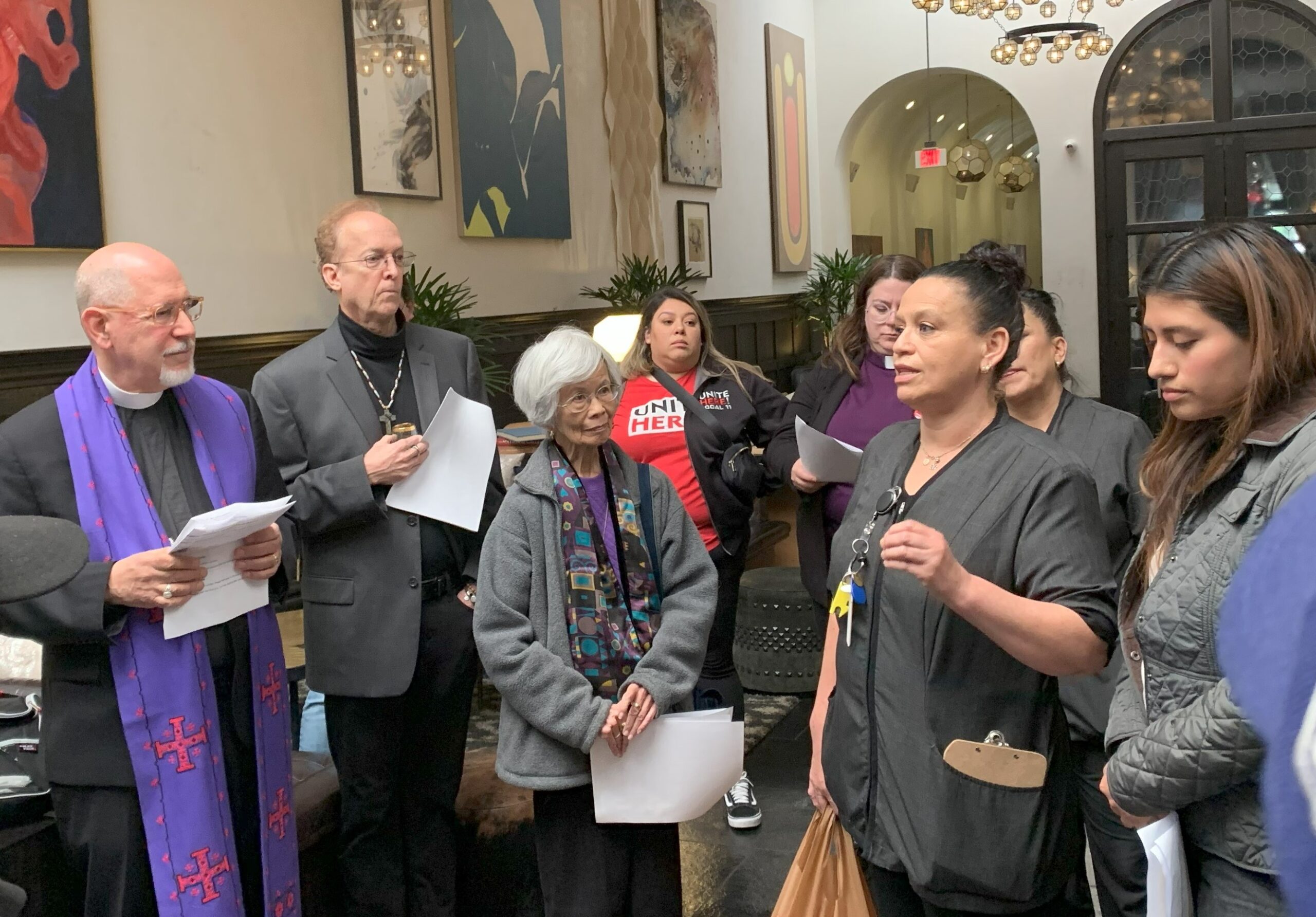 February 2024 – Sacred Solidarity Scoreboard in the Hospitality Workers Campaign
